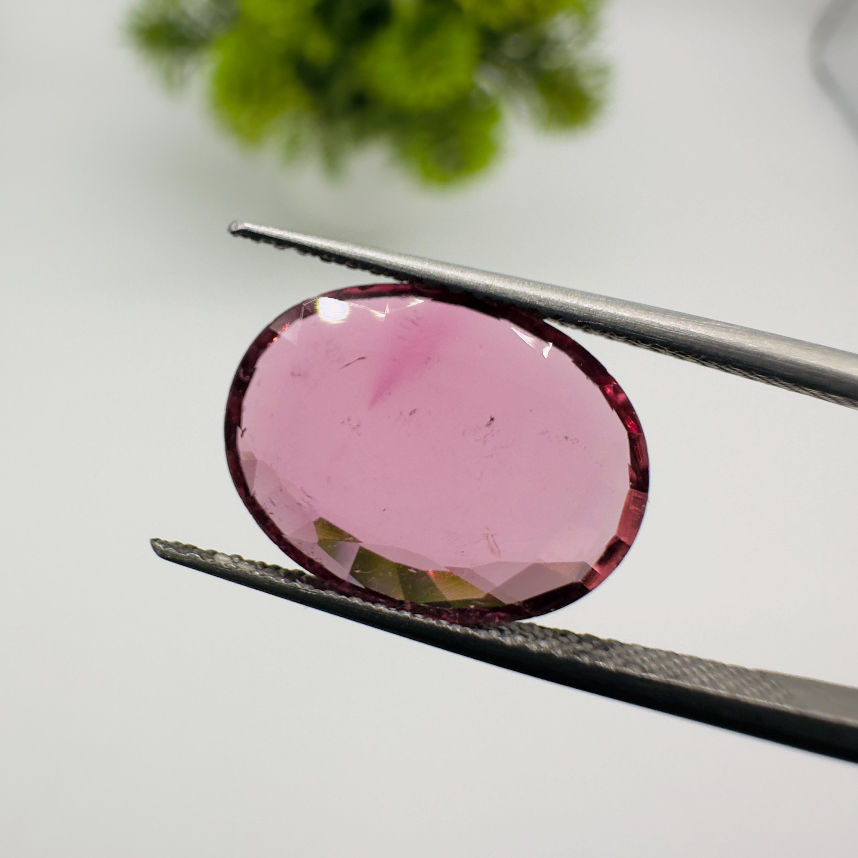 Natural Tourmaline Faceted Oval Cut Loose Gemstone 4.70 Carat AAA Tourmaline Stone for Fine Jewelry Making