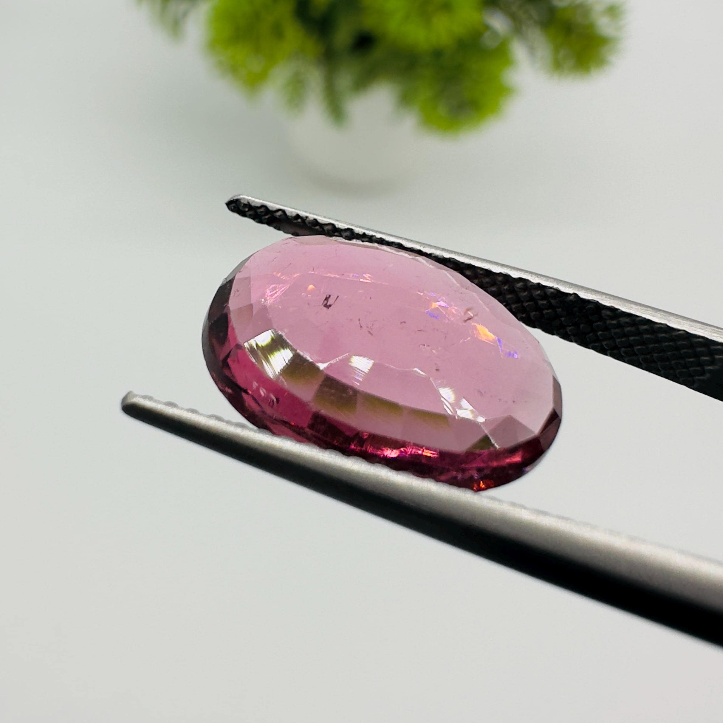 Natural Tourmaline Faceted Oval Cut Loose Gemstone 4.70 Carat AAA Tourmaline Stone for Fine Jewelry Making