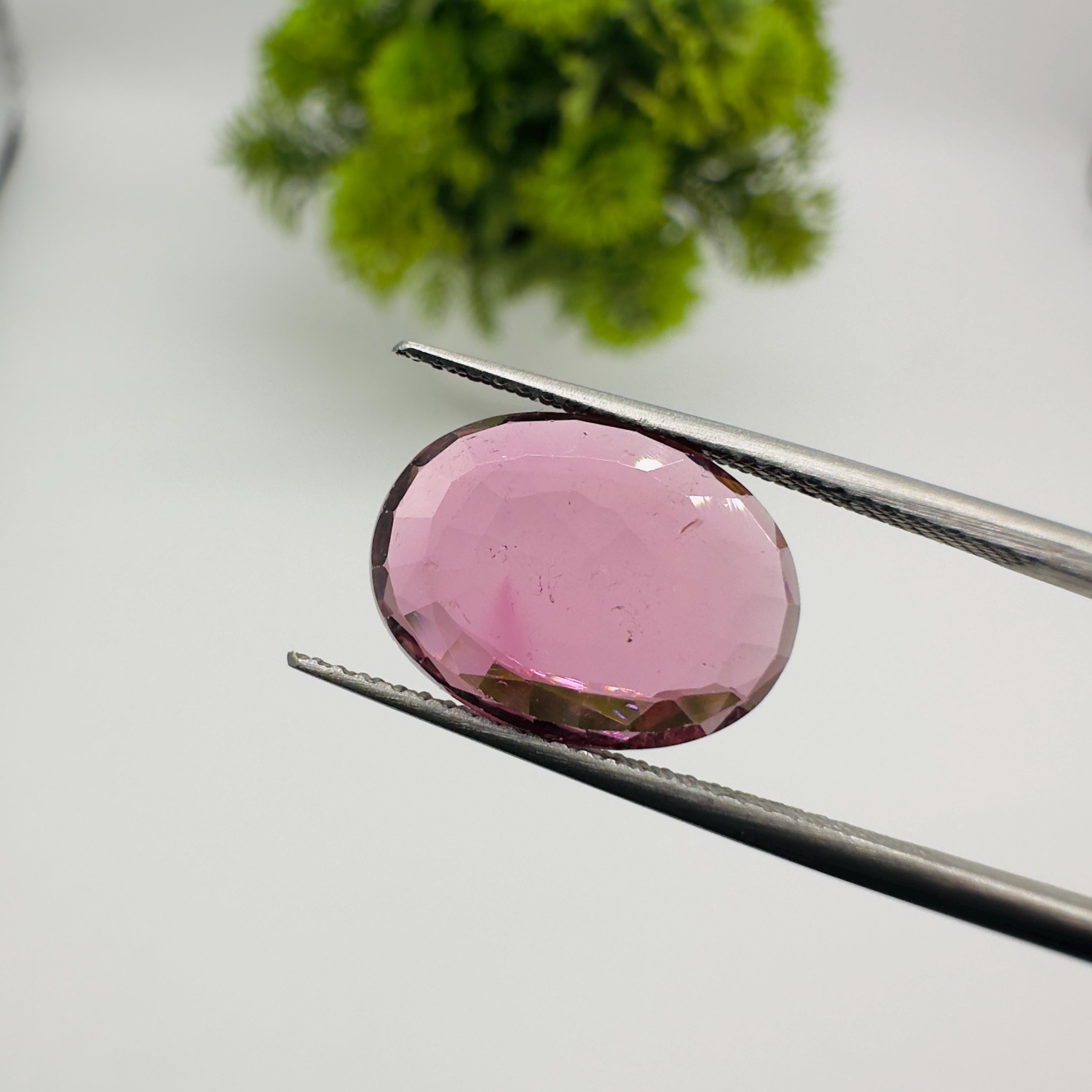 Natural Tourmaline Faceted Oval Cut Loose Gemstone 4.70 Carat AAA Tourmaline Stone for Fine Jewelry Making