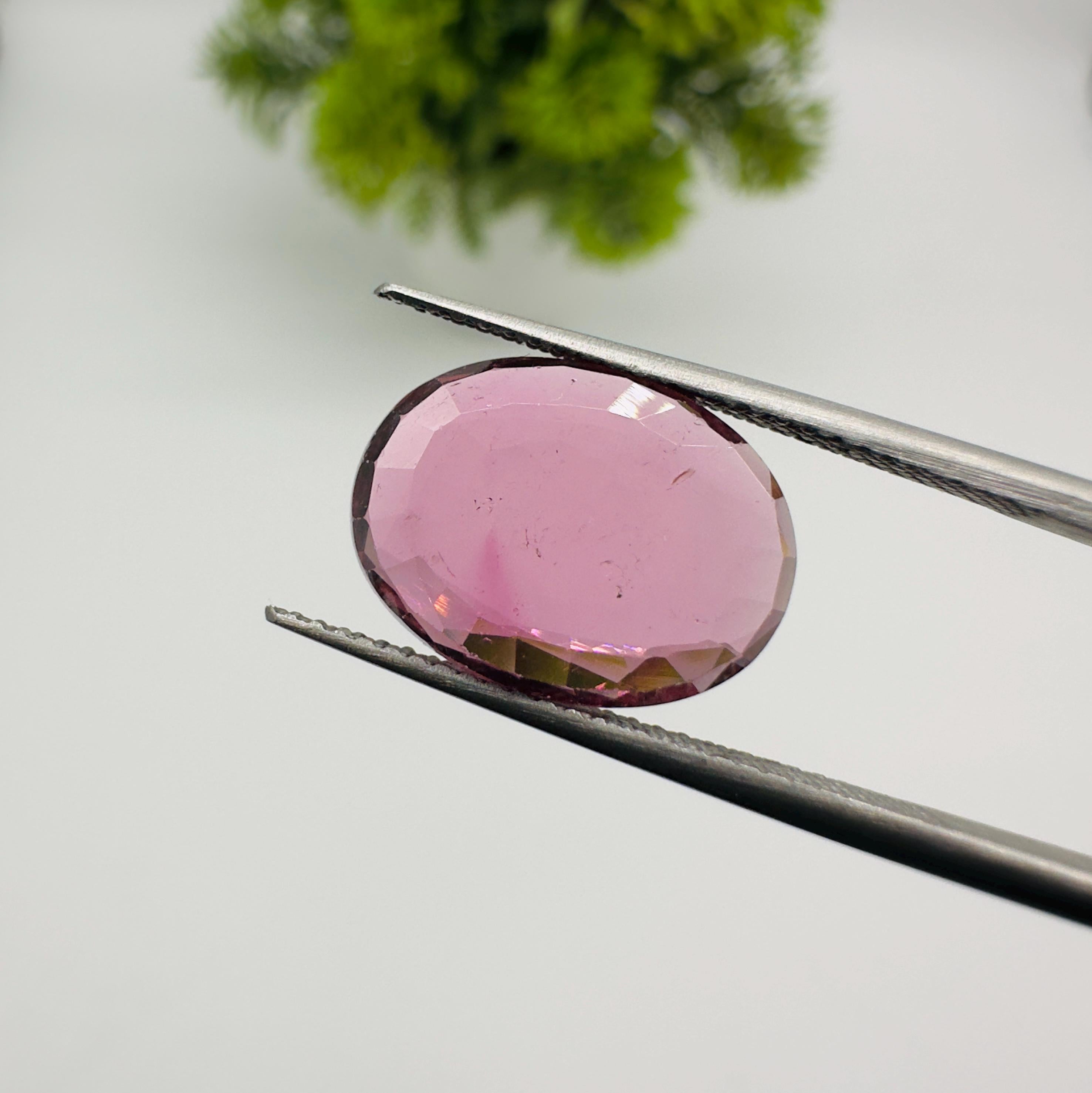 Natural Tourmaline Faceted Oval Cut Loose Gemstone 4.70 Carat AAA Tourmaline Stone for Fine Jewelry Making