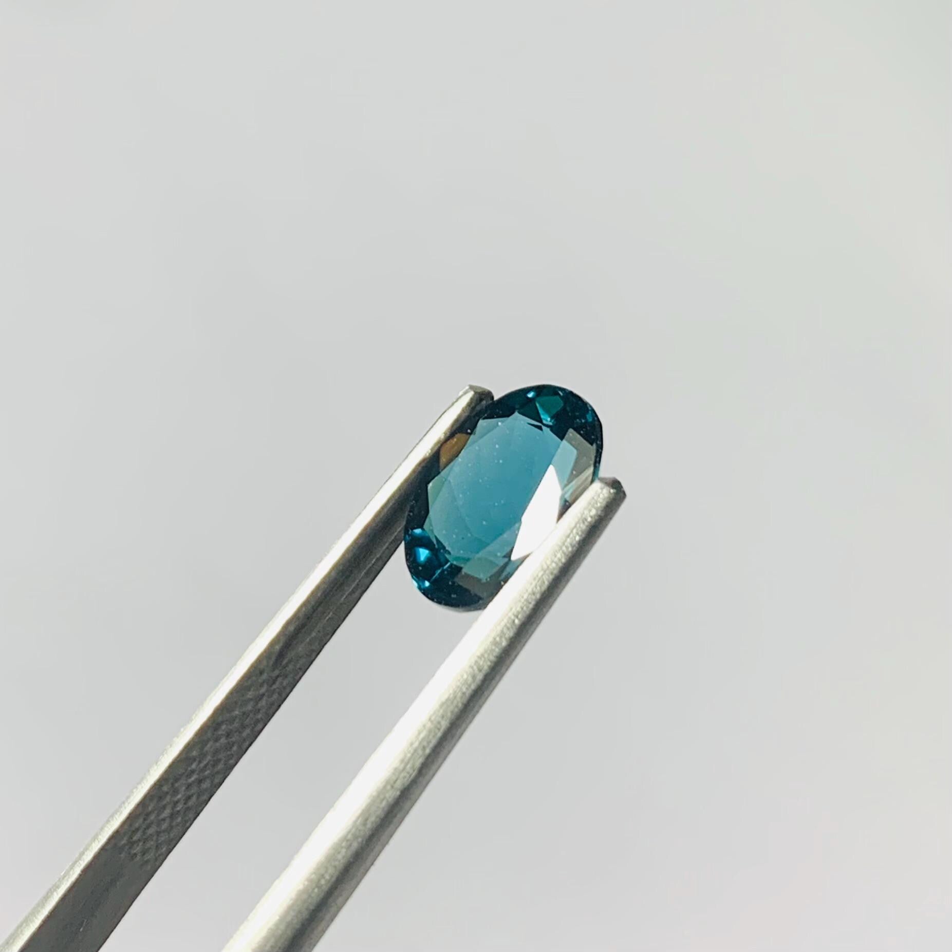 Natural Blue Tourmaline Faceted Oval Loose Gemstone 2.00 Carat AAA Blue Tourmaline Stone for Fine Jewelry Making
