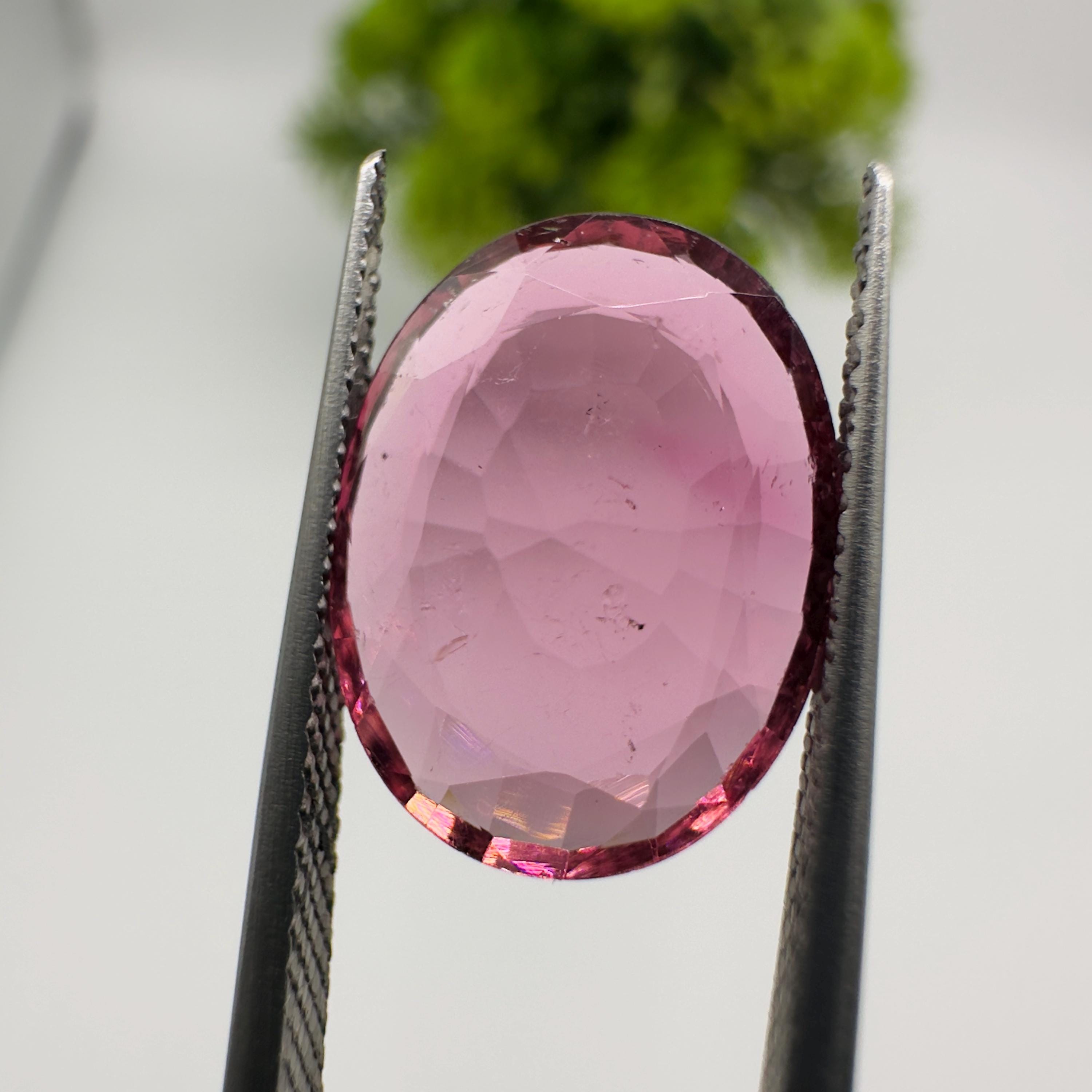 Natural Tourmaline Faceted Oval Cut Loose Gemstone 4.70 Carat AAA Tourmaline Stone for Fine Jewelry Making