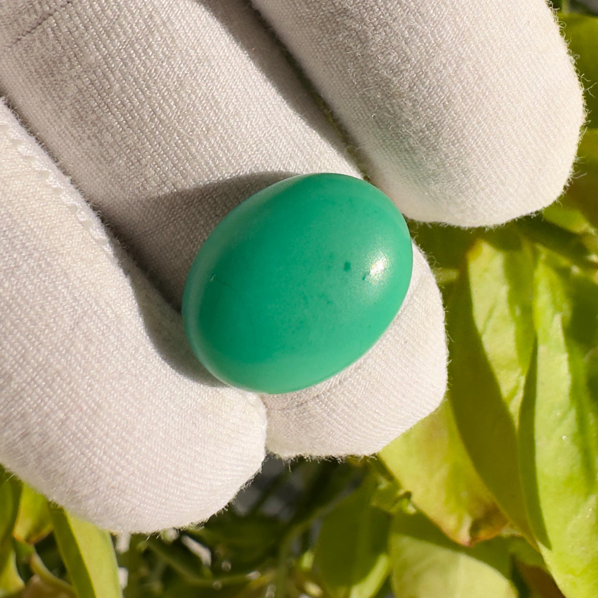 Natural Chrysoprase Oval Cabochon Loose Gemstone 10.55 Carat AAA++ Green Chrysoprase Stone for Jewelry Making