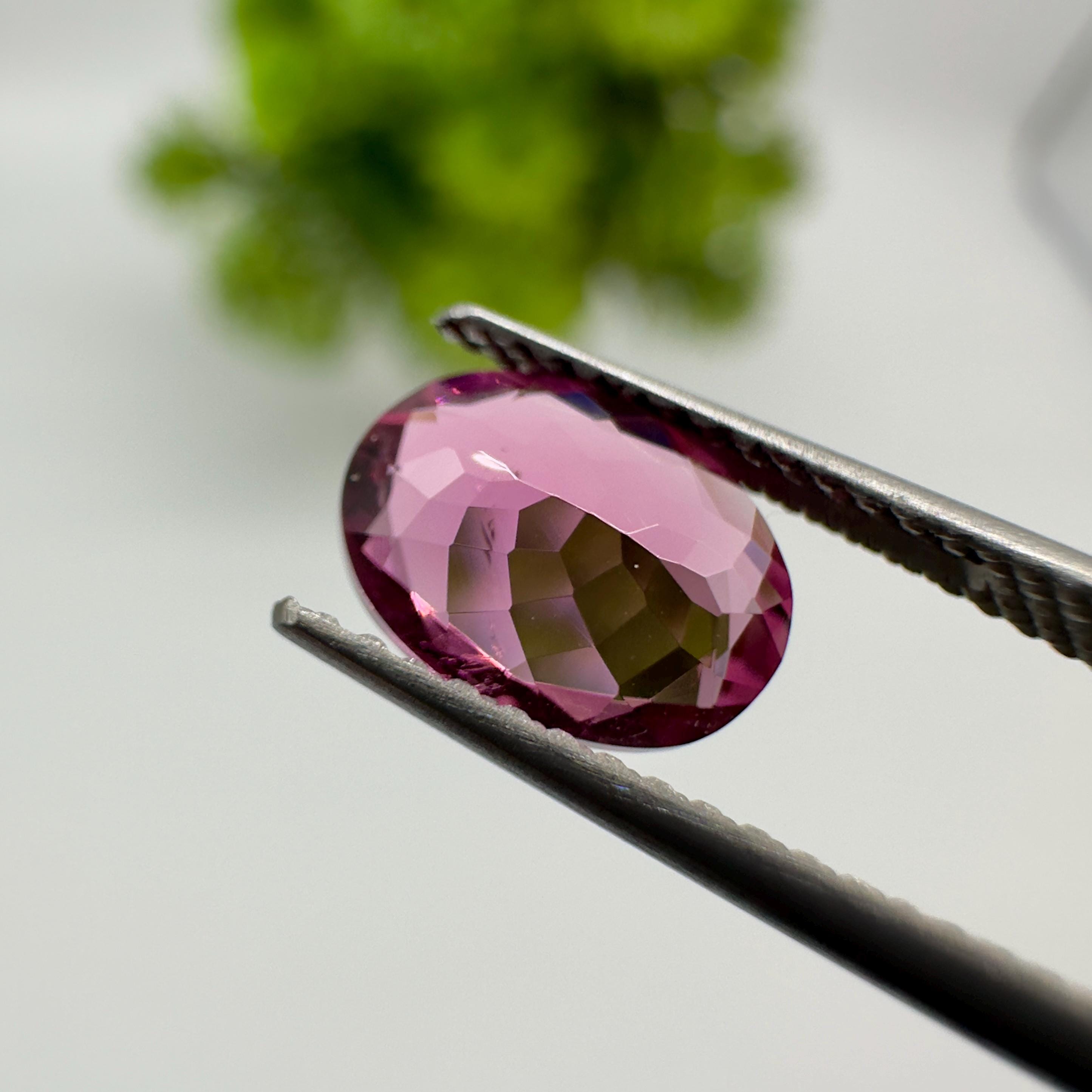 Natural Pink Tourmaline Faceted Oval Cut Loose Gemstone 1.20 Carat AAA Pink Tourmaline Stone for Fine Jewelry