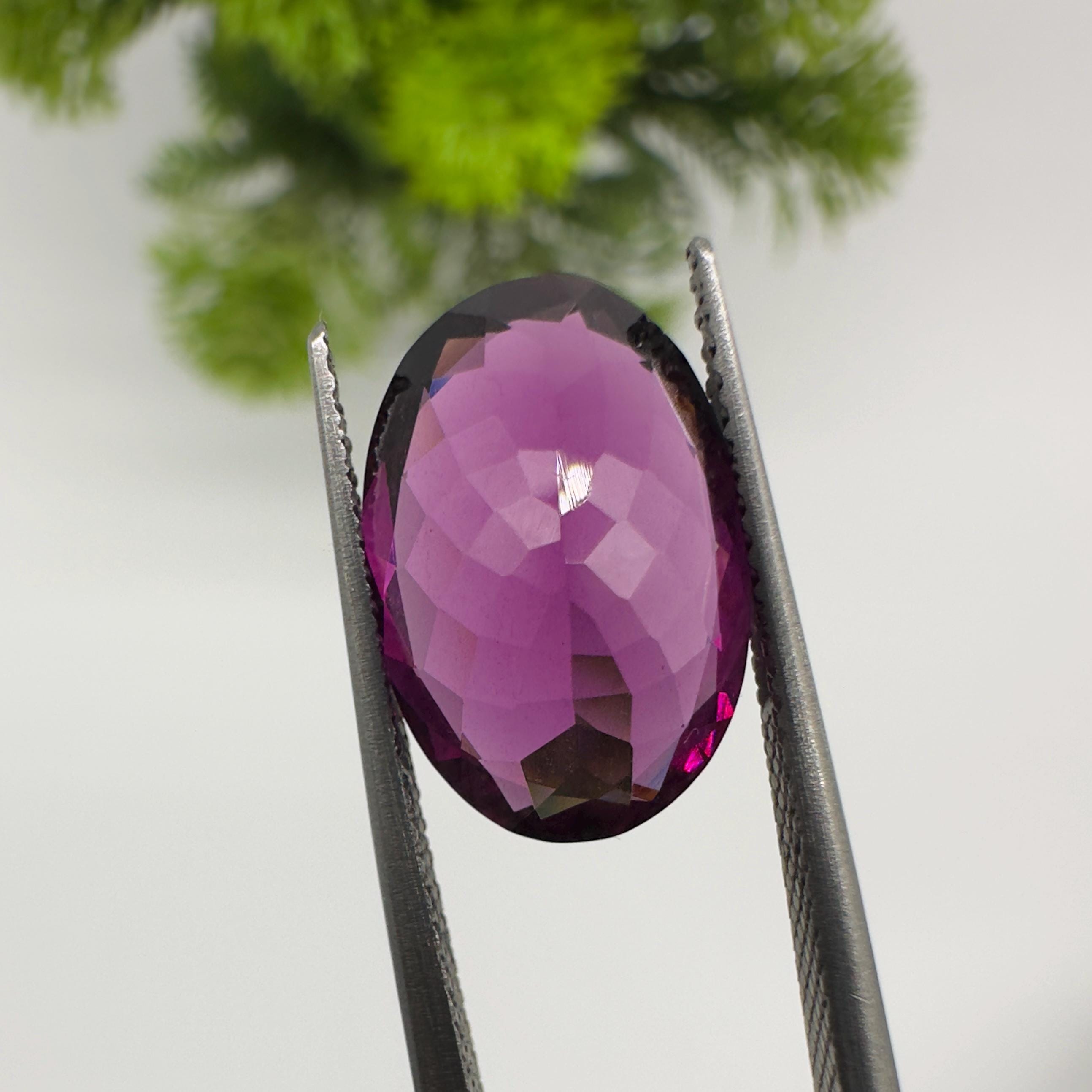Natural Rhodolite Garnet Faceted Oval Loose Gemstone 5.70 Carat AAA Purple Pink Raspberry Red Garnet Stone for Fine Jewelry
