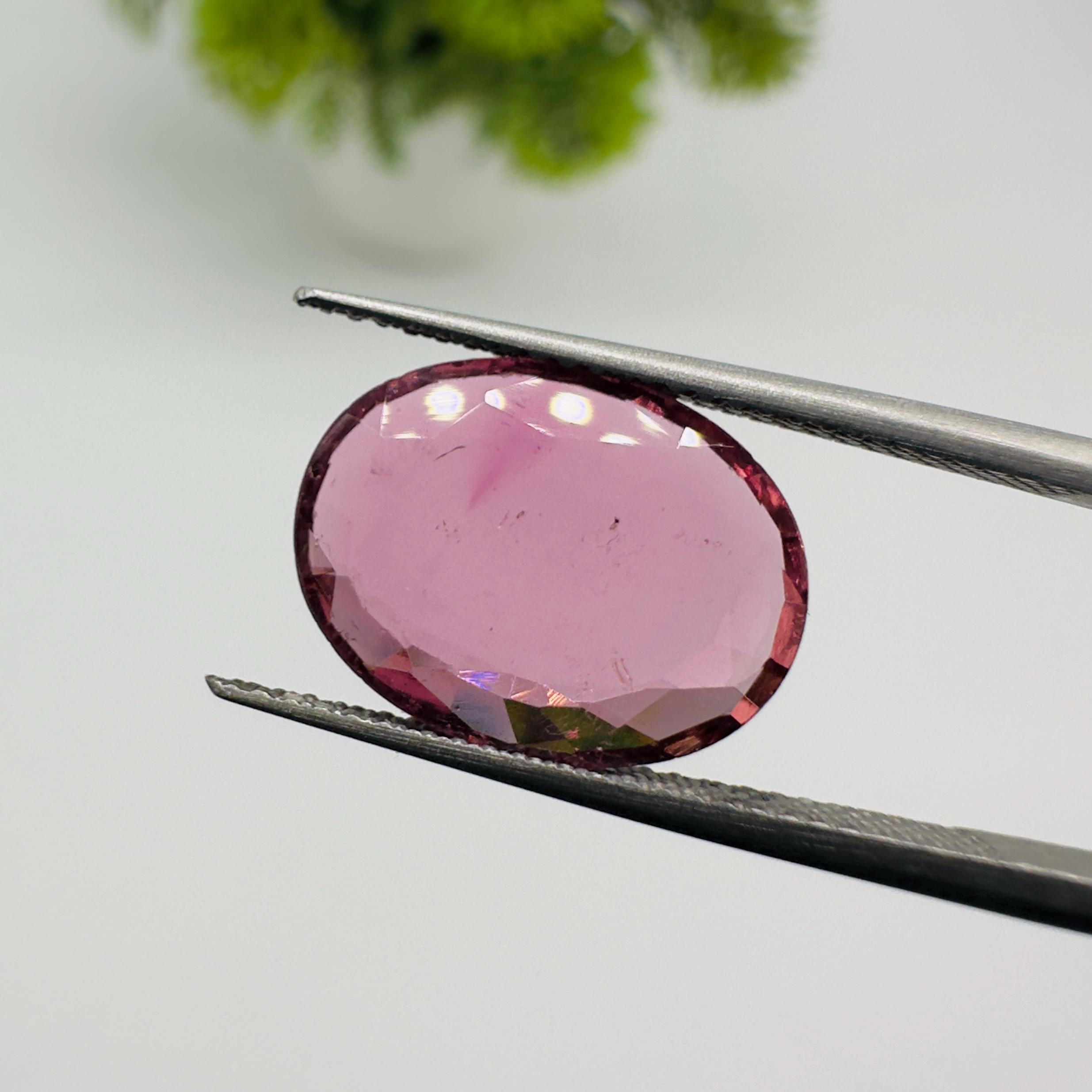 Natural Tourmaline Faceted Oval Cut Loose Gemstone 4.70 Carat AAA Tourmaline Stone for Fine Jewelry Making