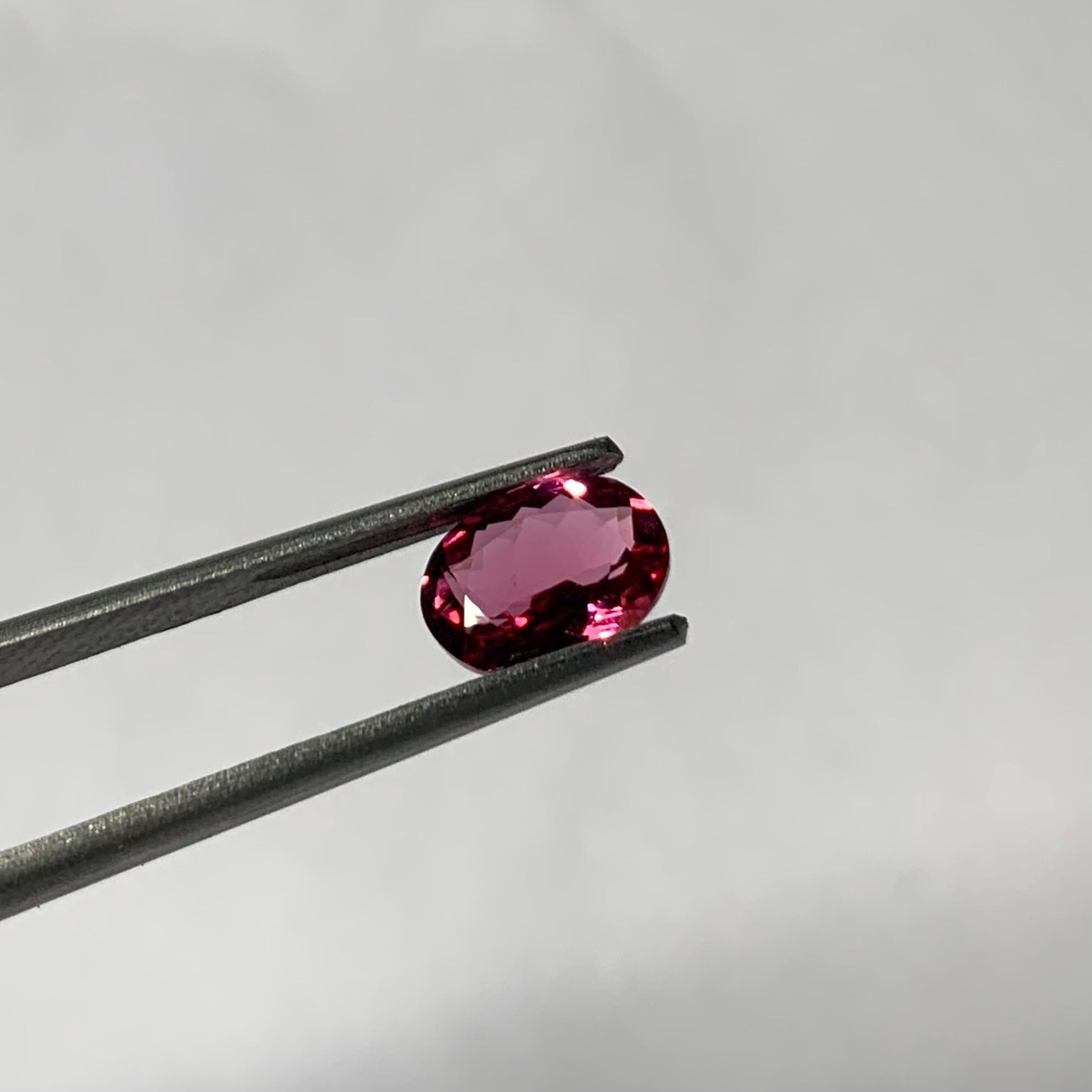 Natural Pink Tourmaline Faceted Oval Loose Gemstone 1.20 Carat AAA Pink Tourmaline Stone for Fine Jewelry Making