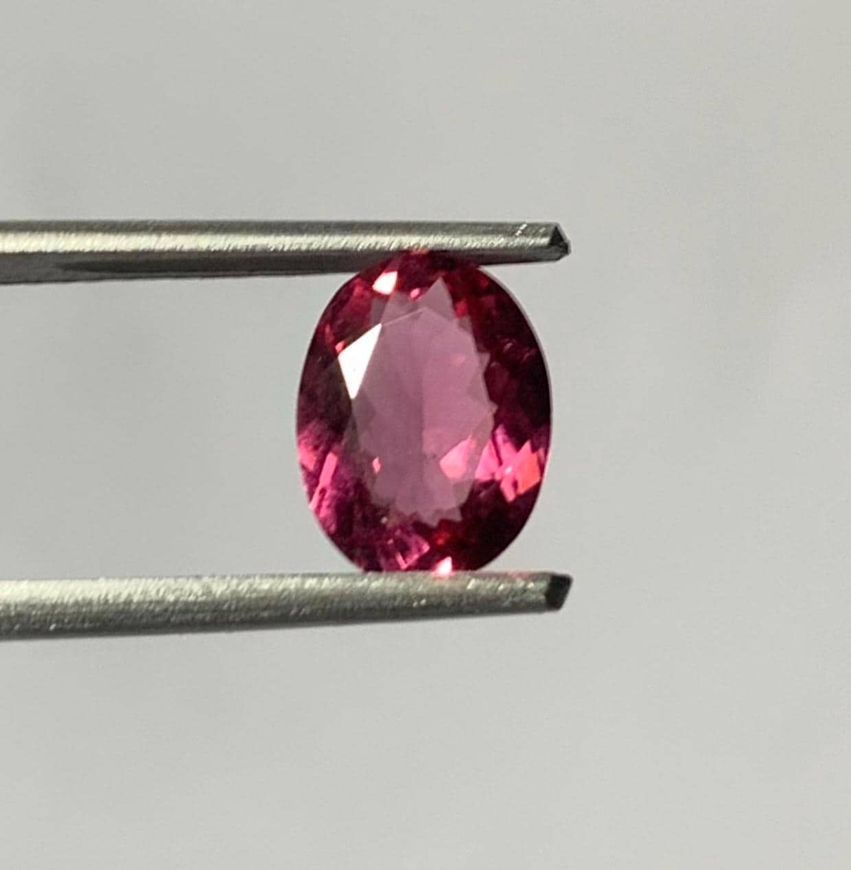 Natural Pink Tourmaline Faceted Oval Loose Gemstone 1.20 Carat AAA Pink Tourmaline Stone for Fine Jewelry Making