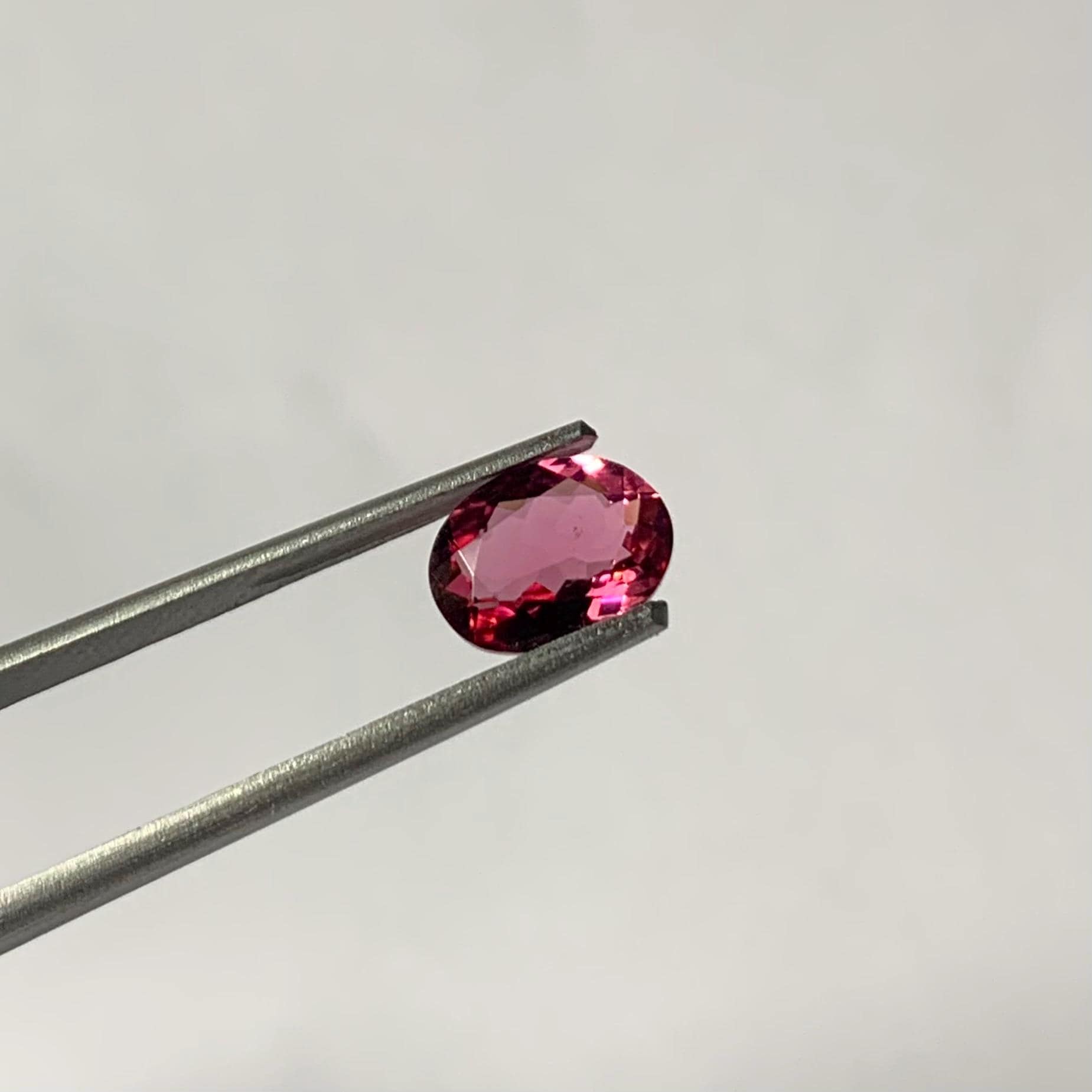Natural Pink Tourmaline Faceted Oval Loose Gemstone 1.20 Carat AAA Pink Tourmaline Stone for Fine Jewelry Making