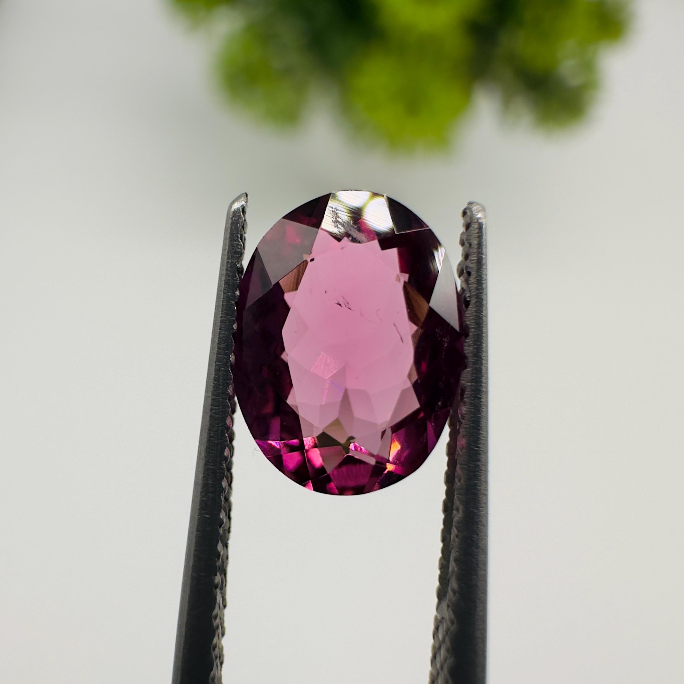 Natural Pink Tourmaline Faceted Oval Cut Loose Gemstone 1.20 Carat AAA Pink Tourmaline Stone for Fine Jewelry