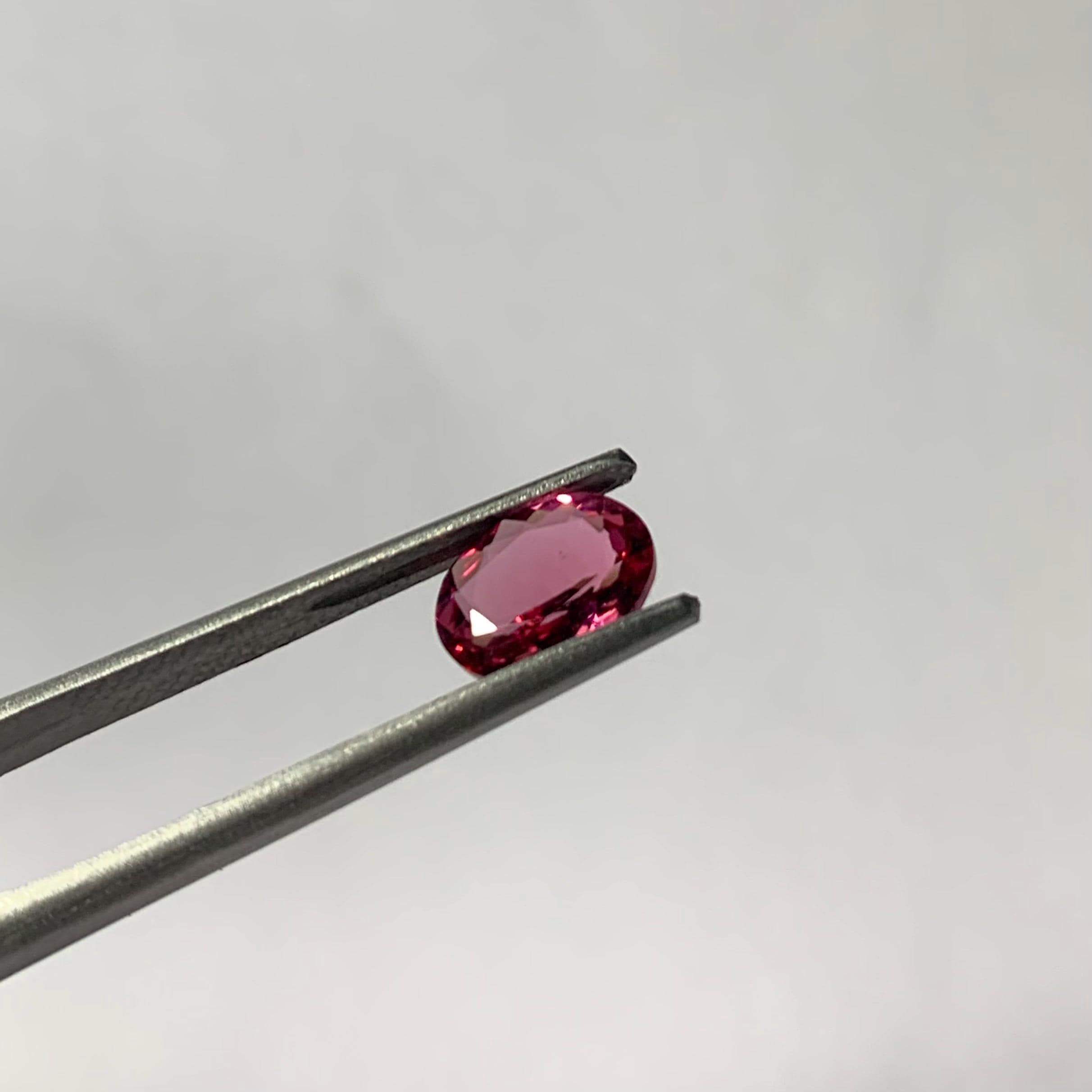 Natural Pink Tourmaline Faceted Oval Loose Gemstone 1.20 Carat AAA Pink Tourmaline Stone for Fine Jewelry Making